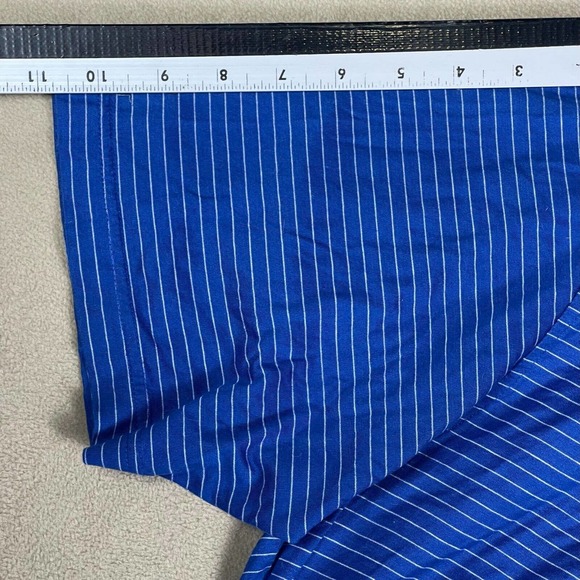 Peter Millar Mens XL Polo Golf Shirt Blue Striped Regular Fit Slit Hem - Picture 5 of 9
